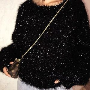 Shimmer metallic sweater